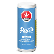 Load image into Gallery viewer, PEARLS BY GRON BLUE RAZZ 3:1 (S) CHEWS - 6MG CBG:2MG THC x 5