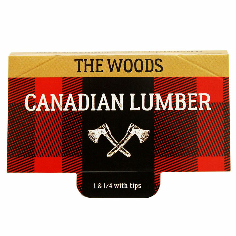 CANADIAN LUMBER WOODS 1 1/4 ROLLING PAPERS W/ TIPS