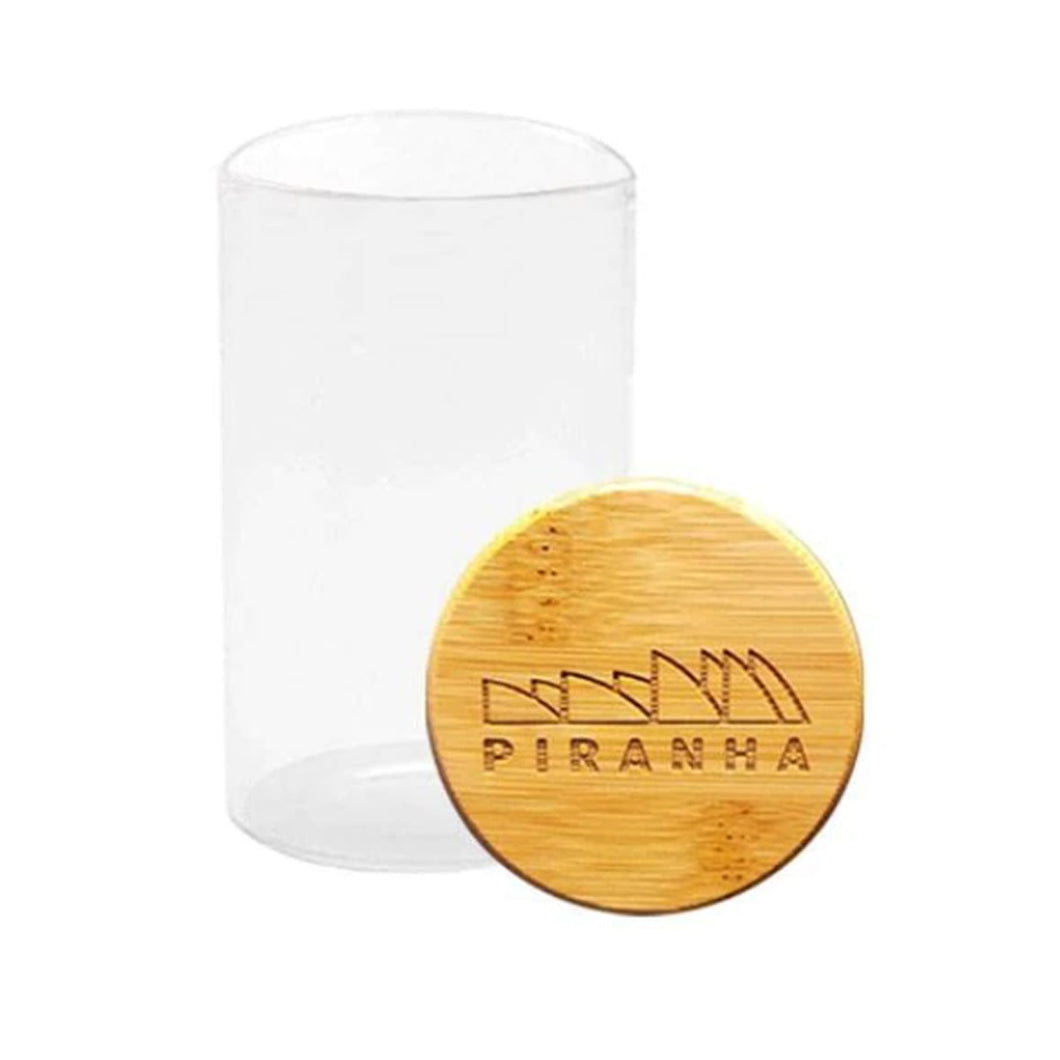 PIRANHA GLASS JAR WITH BAMBOO LID - EXTRA LARGE