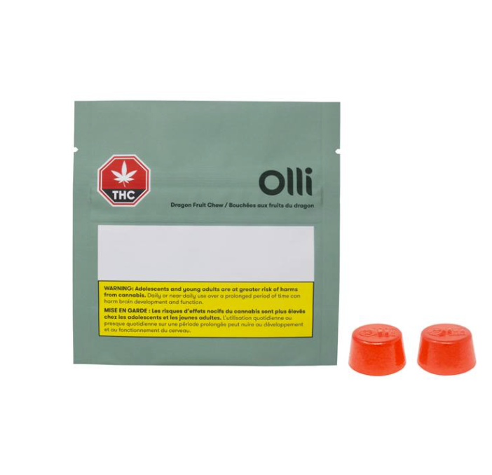 OLLI DRAGON FRUIT (H) CHEW - 5MG THC : 2.5MG CBD X 2