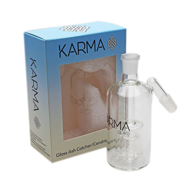 KARMA GLASS 45-D INTERNAL CIRCLE PERC ASH CATCHER - 14MM