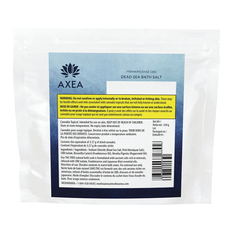 AXEA FRANKINSENCE PINK HIMALAYAN (IND) BATH SALTS - 250G