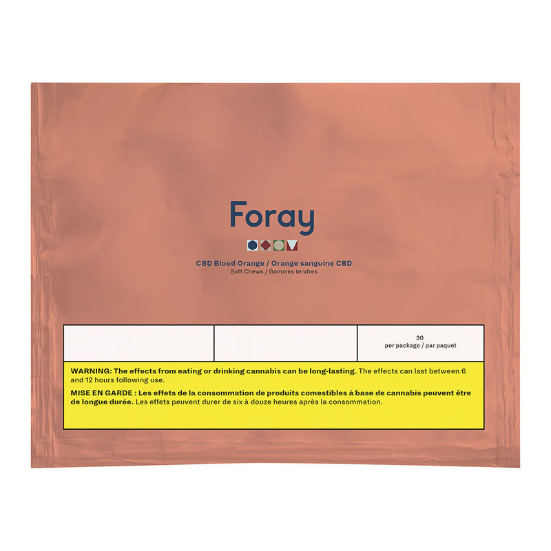 FORAY BLOOD ORANGE CBD (H) CHEW - 20MG CBD X 30