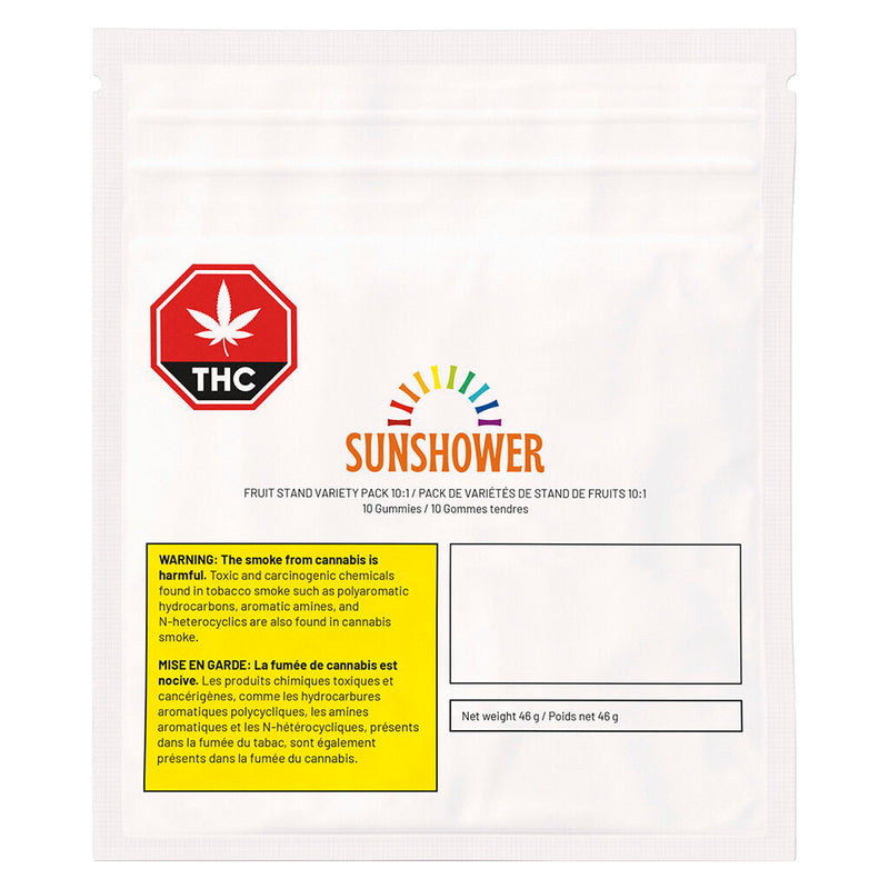 SUNSHOWER FRUIT STAND VAR (H) CHEW - 10MG THC :100MG CBD X10