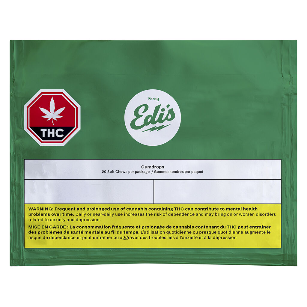 FORAY EDIS GUMDROP (H) SOFT CHEW - 0.5MG THC X20