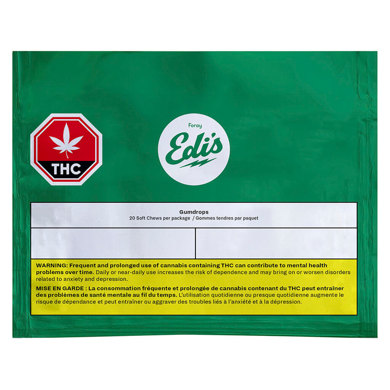 FORAY EDIS GUMDROP (H) SOFT CHEW - 0.5MG THC X20