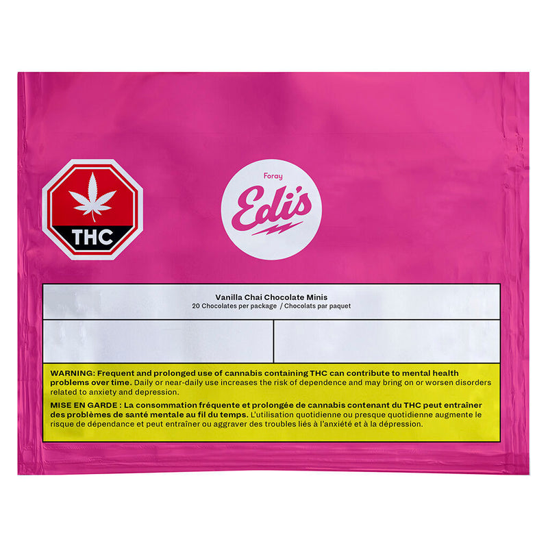 FORAY EDIS VANILLA CHAI CHOC MINI (H) CHOC - 0.5G THC X 20