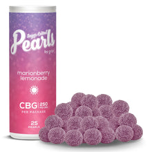 Load image into Gallery viewer, PEARLS BY GRON MARIONBERRY LEMONADE CBG (H) CHEW 10MG X 25
