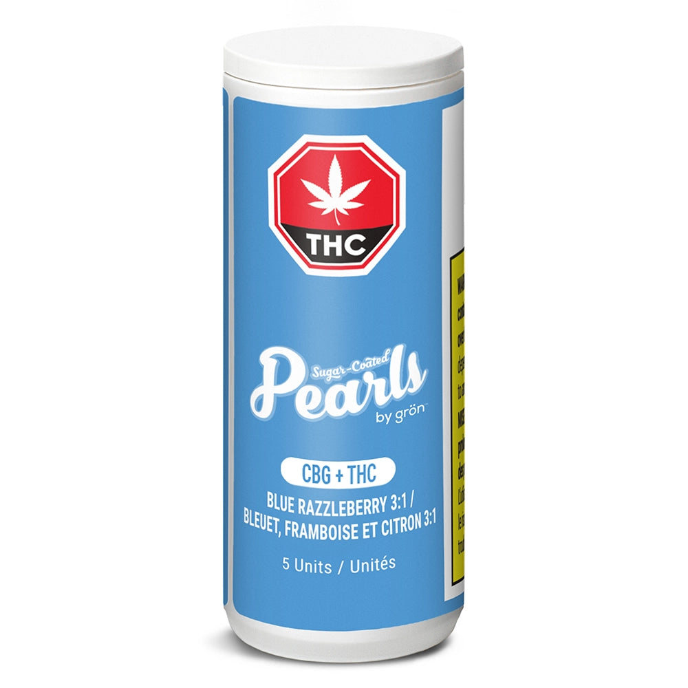 PEARLS BY GRON BLUE RAZZ 3:1 (S) CHEWS - 6MG CBG:2MG THC x 5