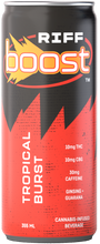 Load image into Gallery viewer, RIFF BOOST TROPICAL BURST CBG 1:1 (H) BEV  - 10MG THC 355ML

